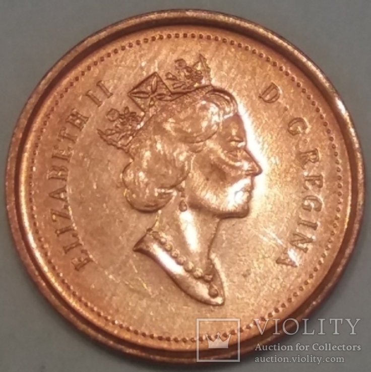Канада 1 цент, 1999, фото №3