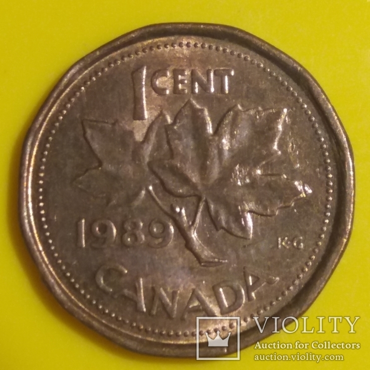 Канада 1 цент, 1989, фото №2