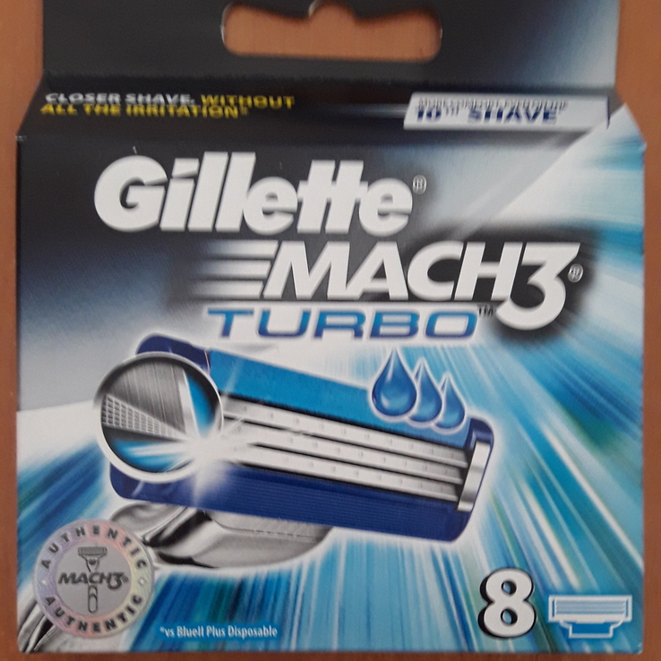 Сменный катридж Gillette Mach3 Turbo. 8 шт, photo number 2