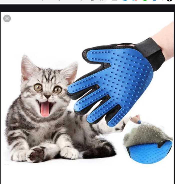 Перчатка для вычесывания шерсти животных True Touch ( фурминатор ) кошек и собак, photo number 4