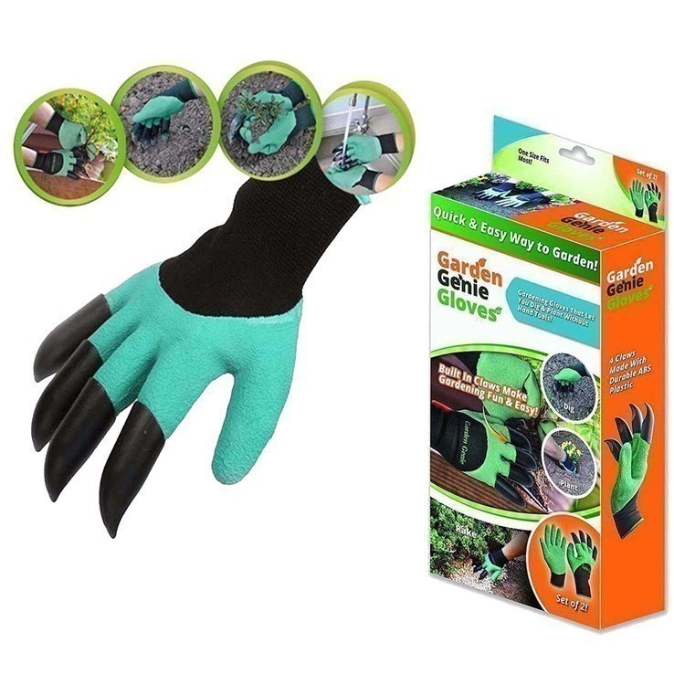 Садовые перчатки с когтями Garden Genie Gloves