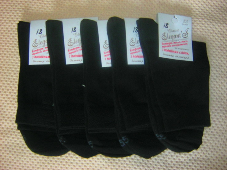Носки мужские х/б уплотненные(двойная вязка стопы), 5 пар, фото №2