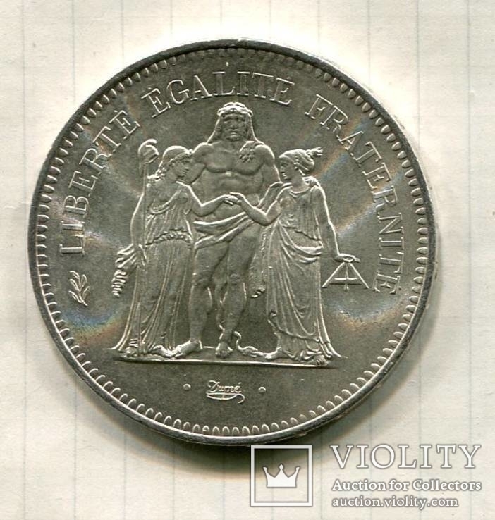 50 франков 1978 UNC Геркулес, фото №2