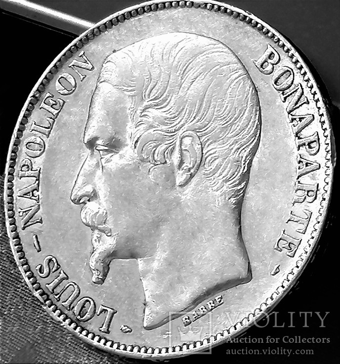 5 франків 1852 року, Луї-Наполеон Бонапарт, срібло, аUNC, фото №8