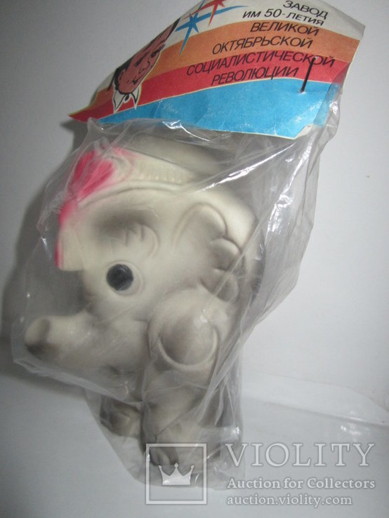 Іграшка Гумовий Слон 14см СРСР, фото №3