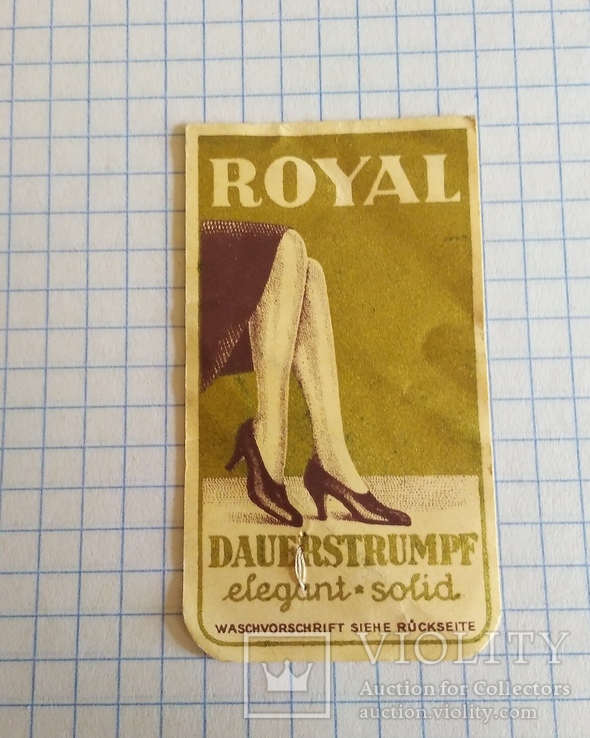 Шелковые чулки Royal , только этикетка , 1930-40 гг., фото №2