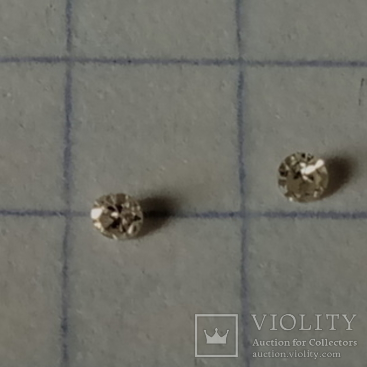 Природный бриллиант  1.4 мм 2 шт., фото №2