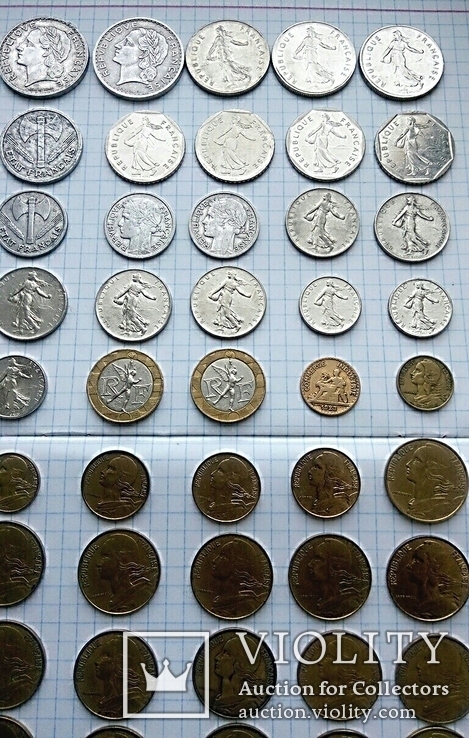 55 монет Франции разных годов выпуска., фото №9