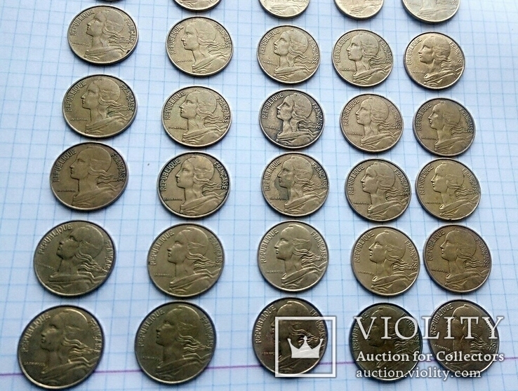 55 монет Франции разных годов выпуска., фото №13