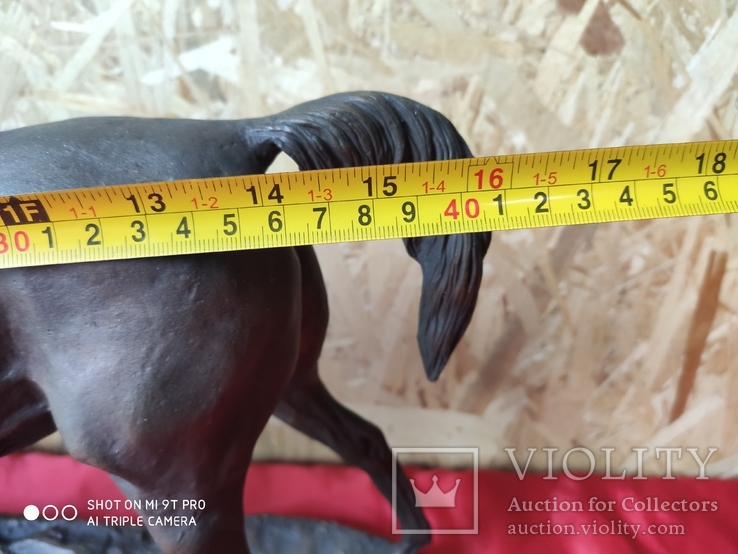 Бронзовая лошадь 5,150 кг высокая детализация, фото №4