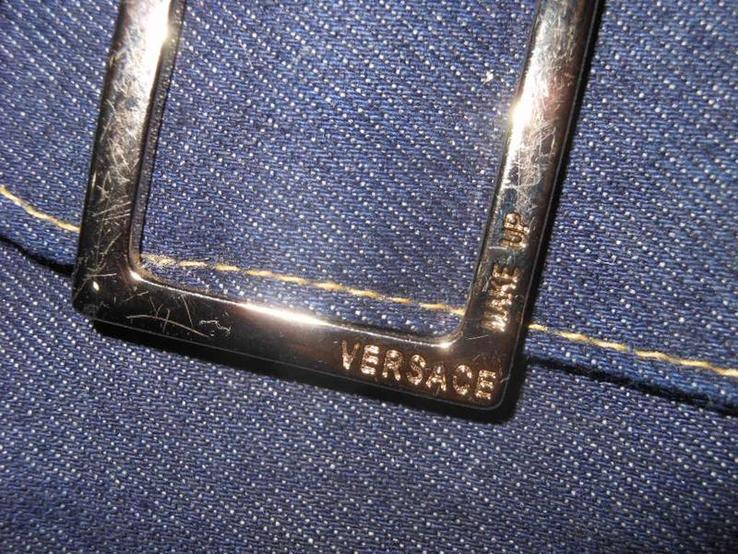 Versace,оригинал. роскошный джинсовый клатч,косметичка,новый, photo number 3