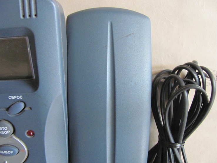 Сетевой телефон TEXET TX-210М, Россия, серо-голубой, фото №3