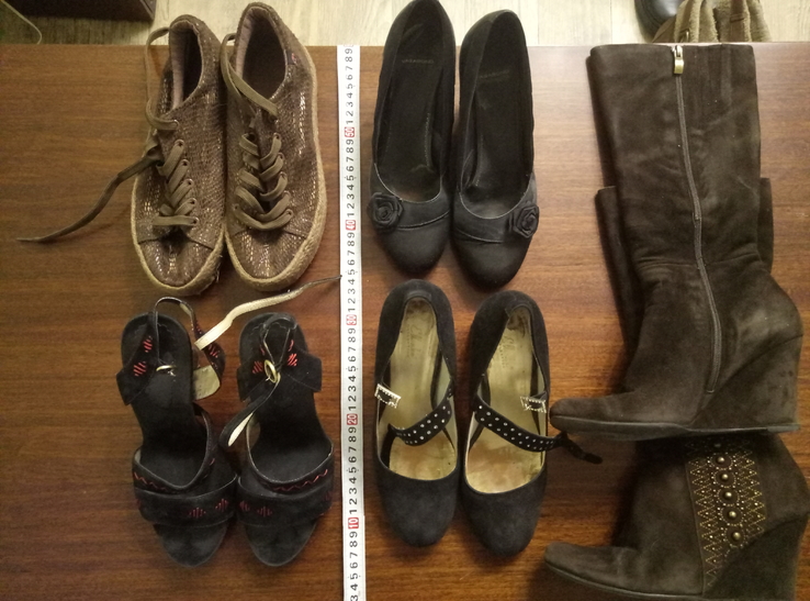 Обувь женская размера 38-39 (5 пар в лоте), photo number 2