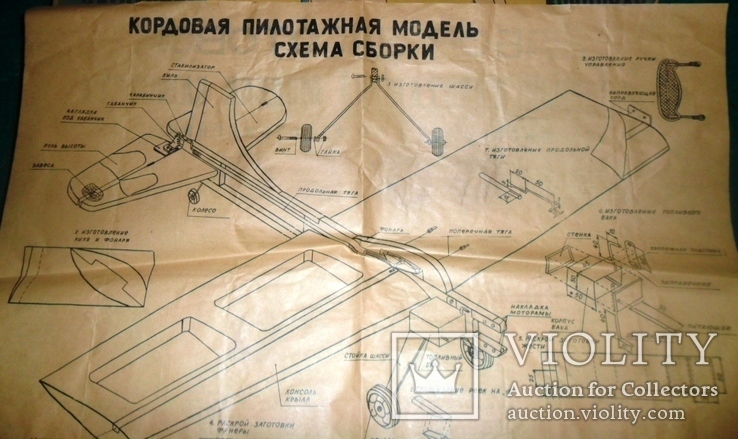  Набор заготовок спортивной модели Кордовая пилотажная модель самолета г.Гомель, фото №5