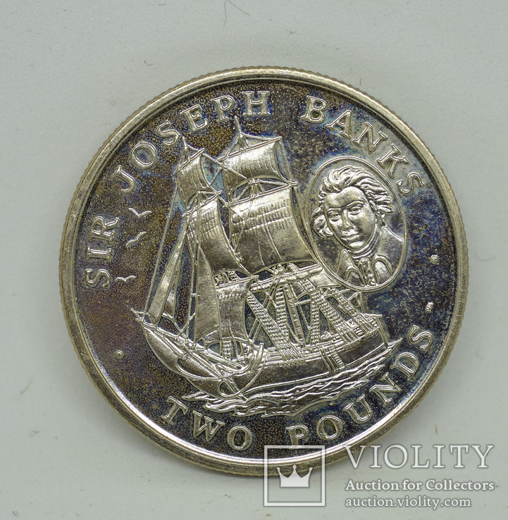 Южная Джорджия и Южные Сандвичевы Острова - 2 фунта 2001, фото №2