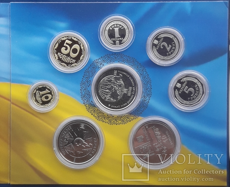 Набор обиходных монет Украины 2019г., фото №3