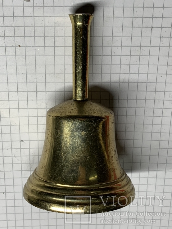 Винтажный бронзовый колокольчик 104 грамма, фото №3