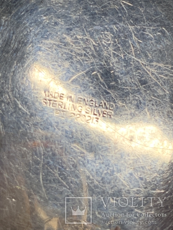 Винтажная серебренная брошь кулон из Англии  18,9 грамм ( клейма, номер), фото №4