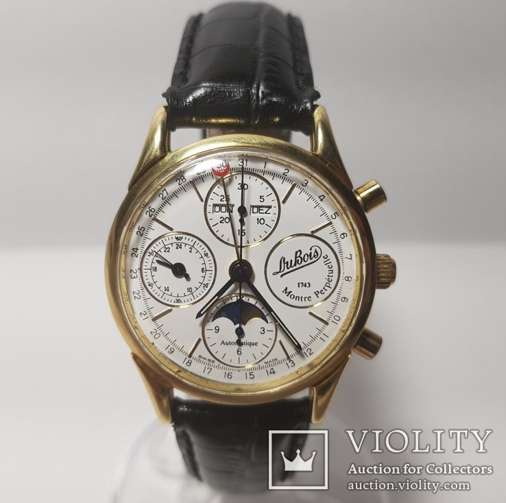 DuBois et fils Anniversary Edition 1743 - 1993 Gold Chronograph Moonphase, фото №2