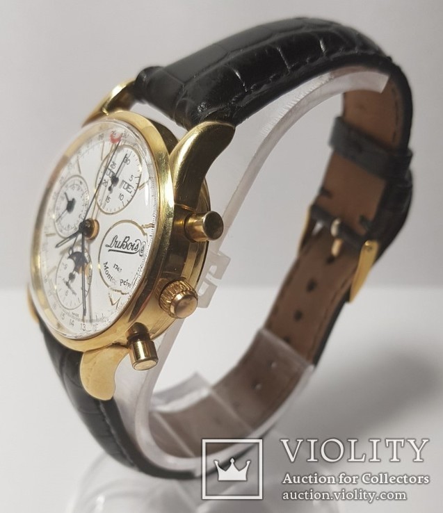 DuBois et fils Anniversary Edition 1743 - 1993 Gold Chronograph Moonphase, фото №4