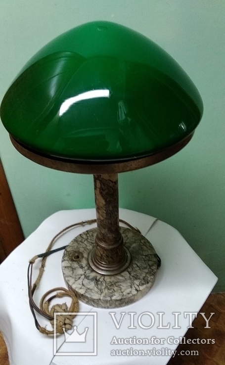 1930 х годов.Лампа с Зелёным Стеклом.Настольная Лампа Сталенский Ампир