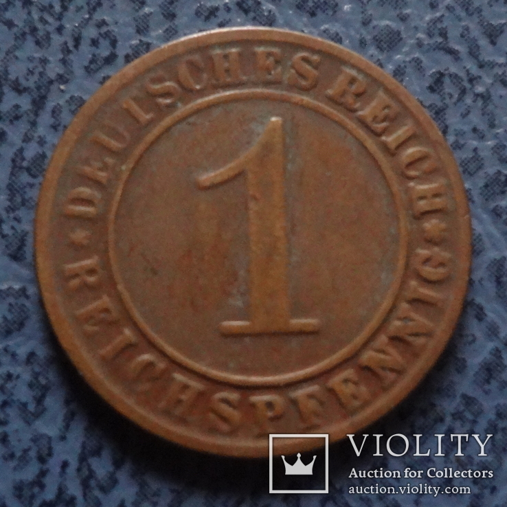 1 пфенниг 1925  G  Германия    ($2.2.20)~, фото №3