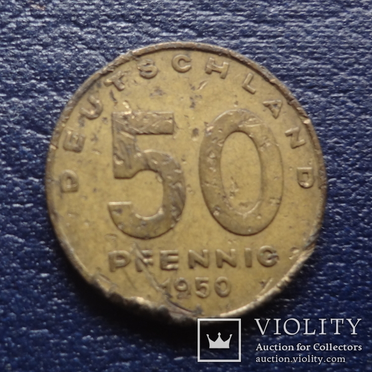 50 пфеннигов 1950 Саар Германия (U.5.3), фото №2