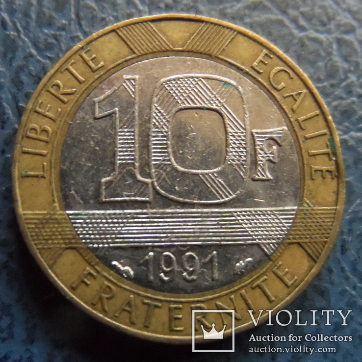 10 франков 1991  Франция   (2.4.2)~, фото №2