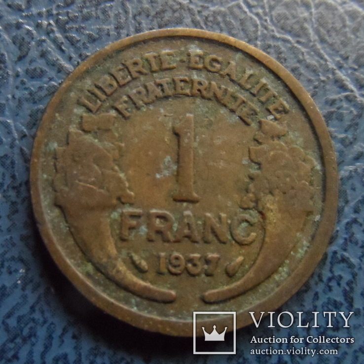 1 франк  1937  Франция   (2.4.7)~, фото №2