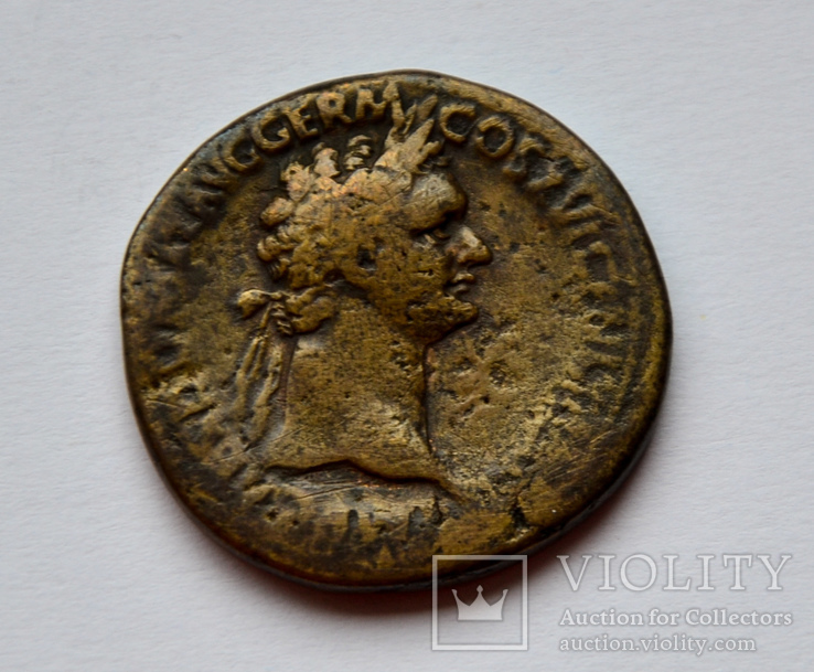 Domitianus, sestercius, 88-91. JUPITER, фото №2