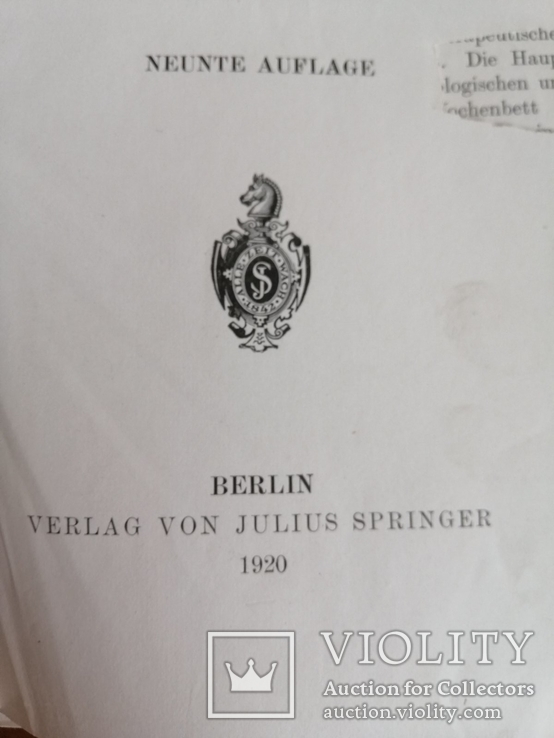 Акушерство и Гинекология на немецком 1920 года, фото №2