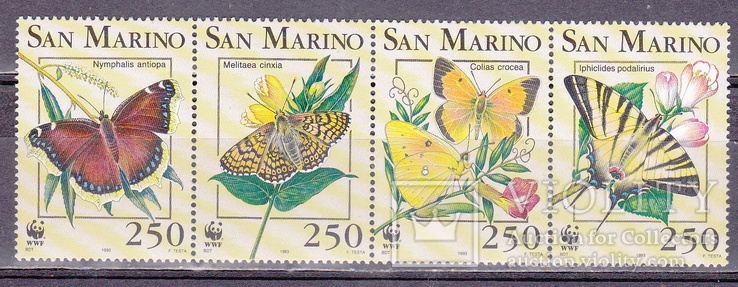 Сан-Марино бабочки MNH