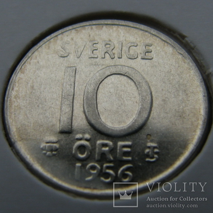 10 эре 1956 Швеция(серебро), фото №2