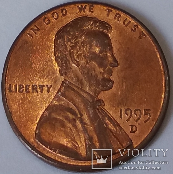 США 1 цент, 1995, фото №2