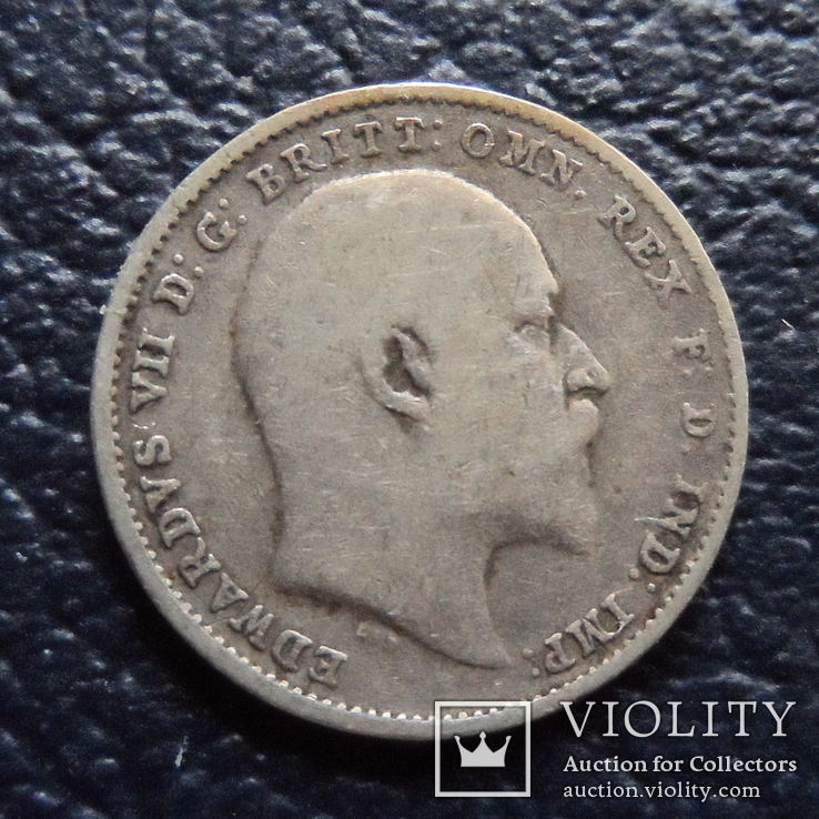 3 пенса  1908    Великобритания  серебро  ( ,F.7.15)~
