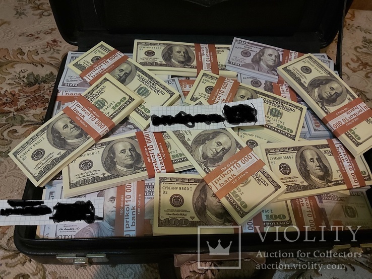 Дипломат с деньгами 100$ купюры Сувенирные деньги, фото №9