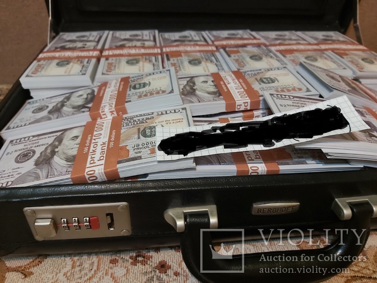 Дипломат с деньгами 100$ Сувенирные деньги, Сувенірні гроші 100 $, фото №4
