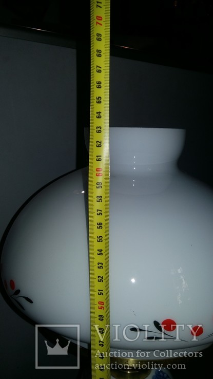 Велика гасова лампа з керамікою фірми Мейсен, фото №4