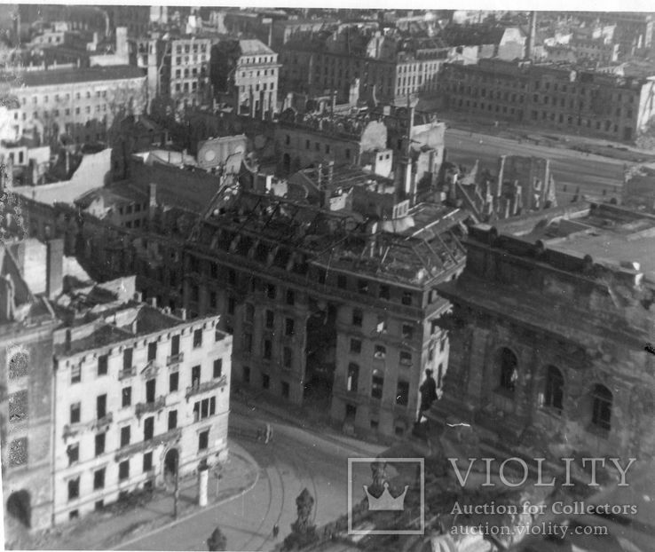 Фото. Круговая панорама Берлина с купола Рейхстага. 1948 г., фото №6