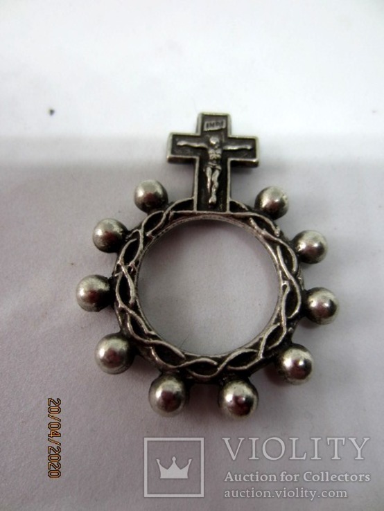 Католическое однодекадное кольцо-розарий Италия, фото №3