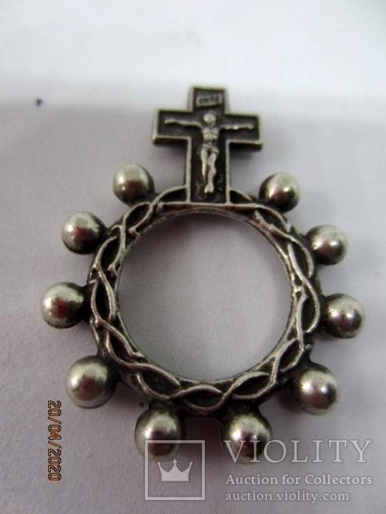 Католическое однодекадное кольцо-розарий Италия, фото №5