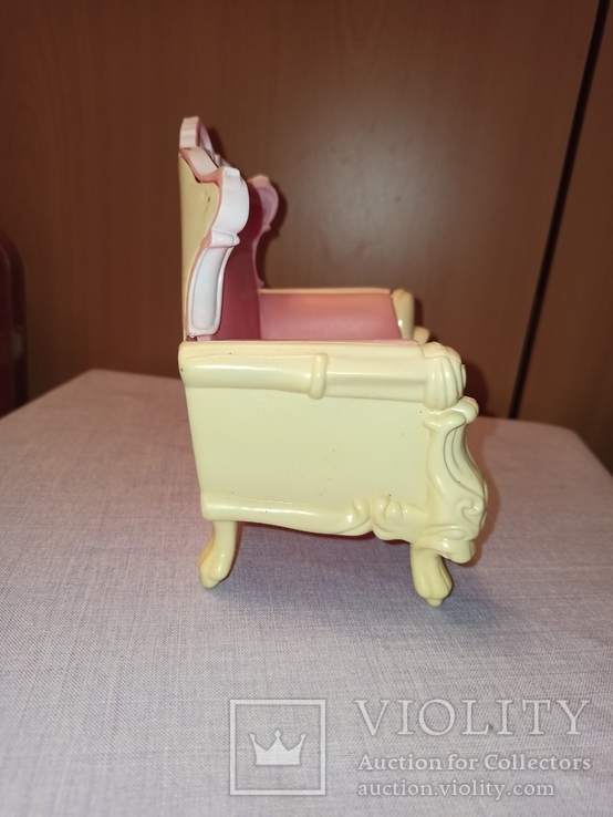 Игрушечная кукольная мебель. Кресло розовое для куклы., фото №4