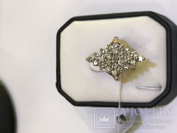 Золотое кольцо 585 пробы с бриллиантами 1.15 карат, фото №11