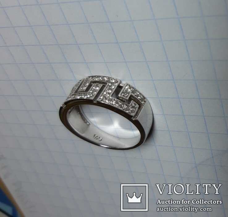 Перстень кольцо, серебро в позолоте, греческий стиль под Булгари, фото №2