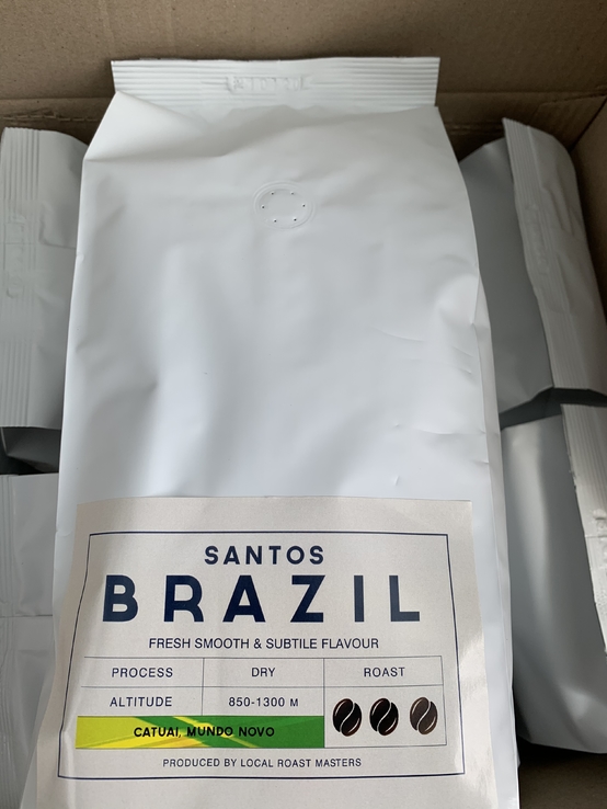 Элитный кофе арабика 100% Бразилия Сантос 10кг, фото №2