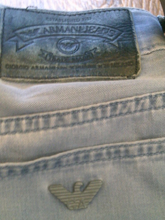 Armani  - фирменные летние джинсы с ремнем разм.32, фото №13