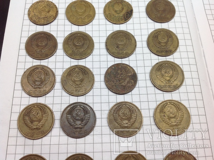 Монеты 3 копейки Ссср 20 шт 1950г - 1990г, фото №6