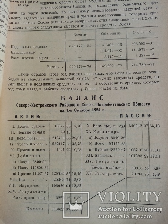 Работа Северо-Костромского райсоюза и его первичной сети 1927 г. тираж 250 экз, фото №8