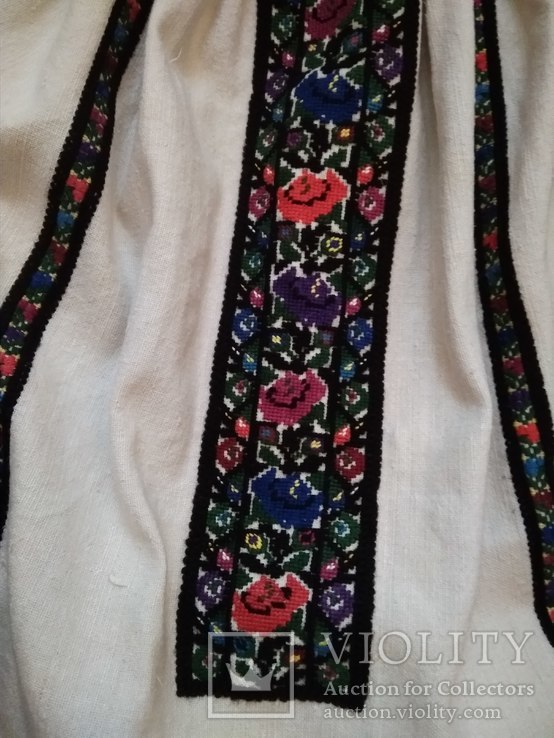 Старовинна борщівська сорочка на домотканому полотні, фото №4