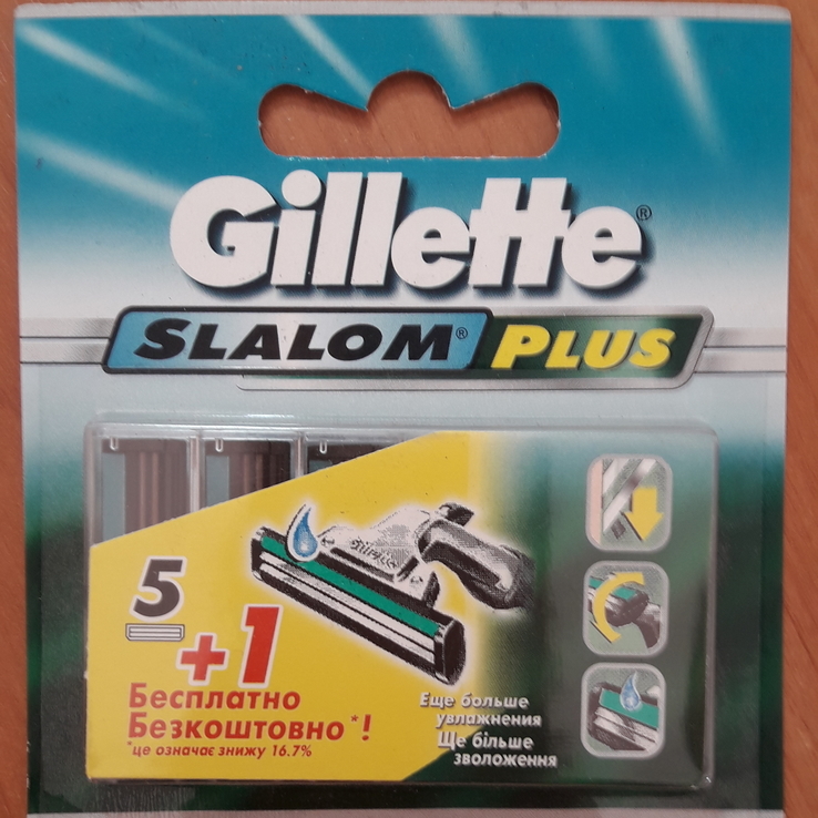 Катриджи Gillette Slalom plus. 6 шт, фото №2